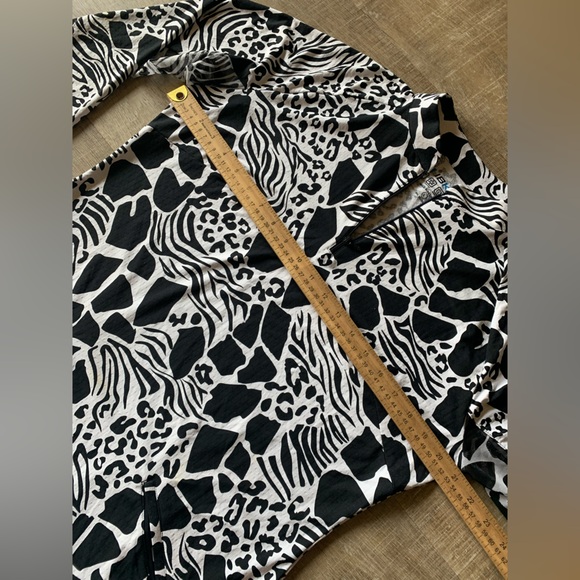 IBKUL Women’s BIANCA Long Sleeve Mock Neck Golf Dress sz L textured UPF 50 Black - Picture 11 of 12